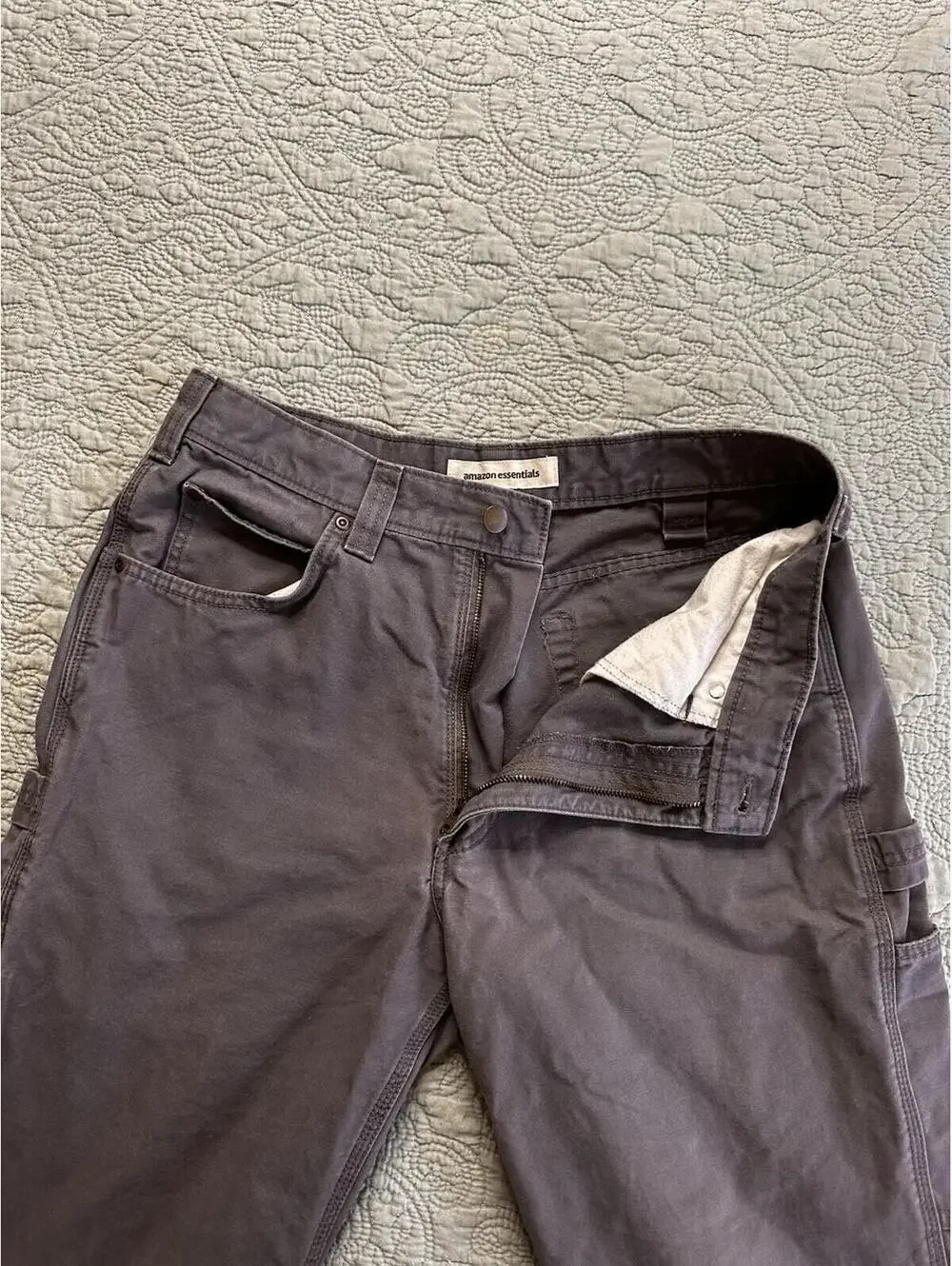 Amazon Essentials Men’s Grey 32X33 Carpenter Pants